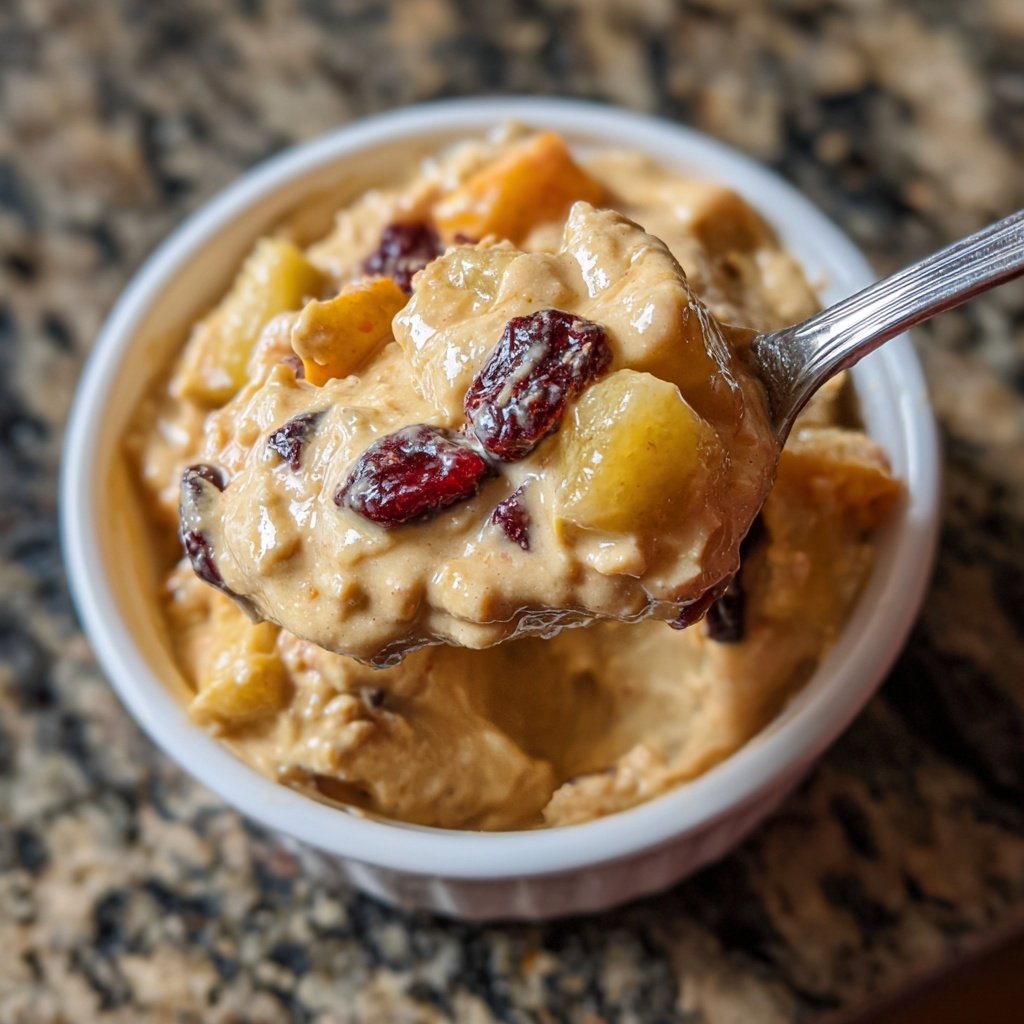 Erdnussbutter Obst Dip