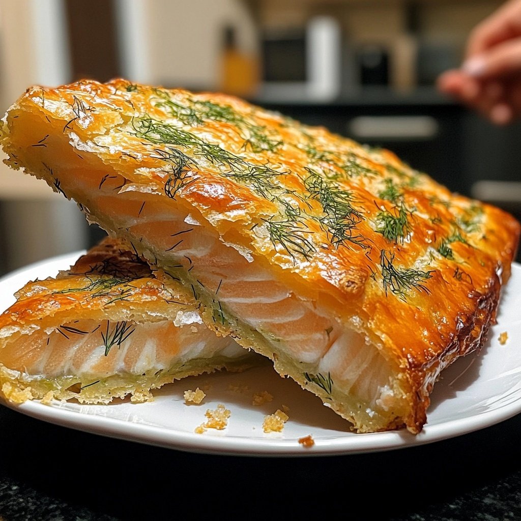 Lachsfilet mit Senf-Dill-Kruste