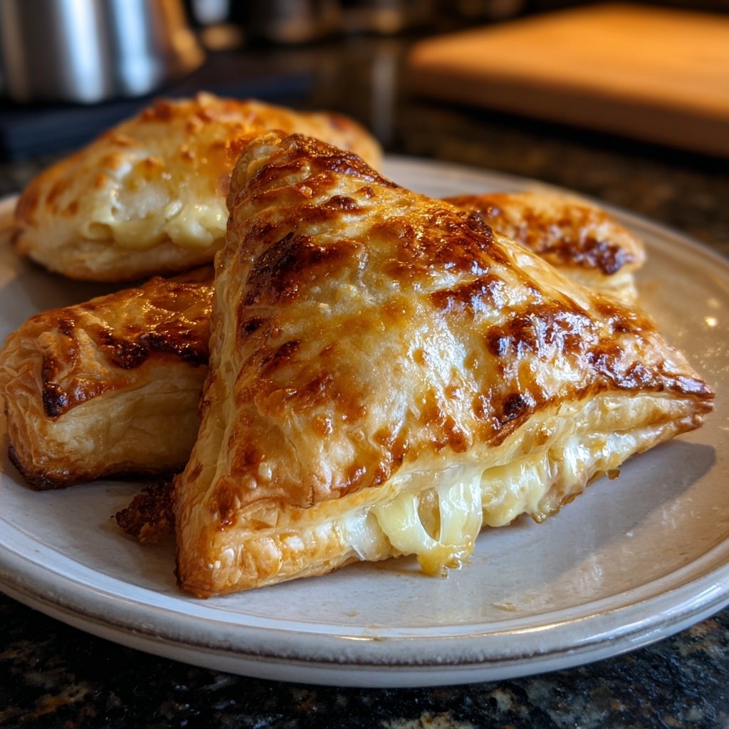 Blätterteig Häppchen mit Käsefüllung