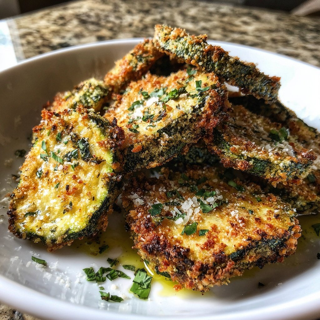 Frittierte Zucchini Parmesan Chips
