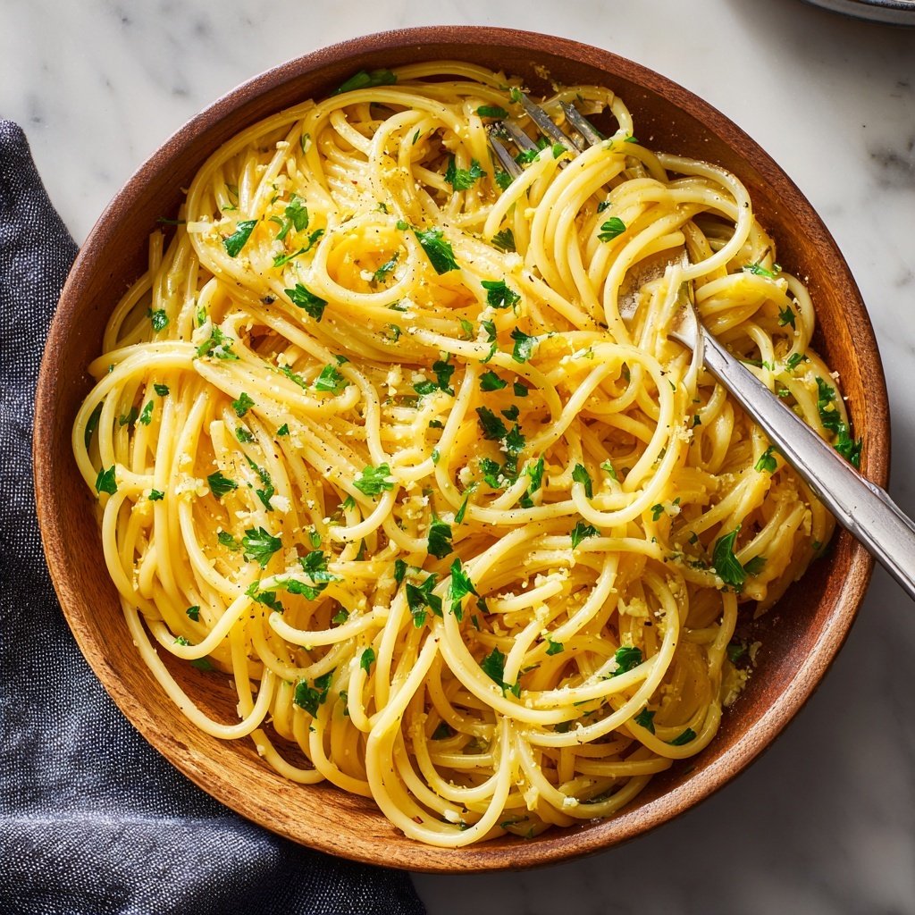 Einfache Spaghetti mit Knoblauch und Öl