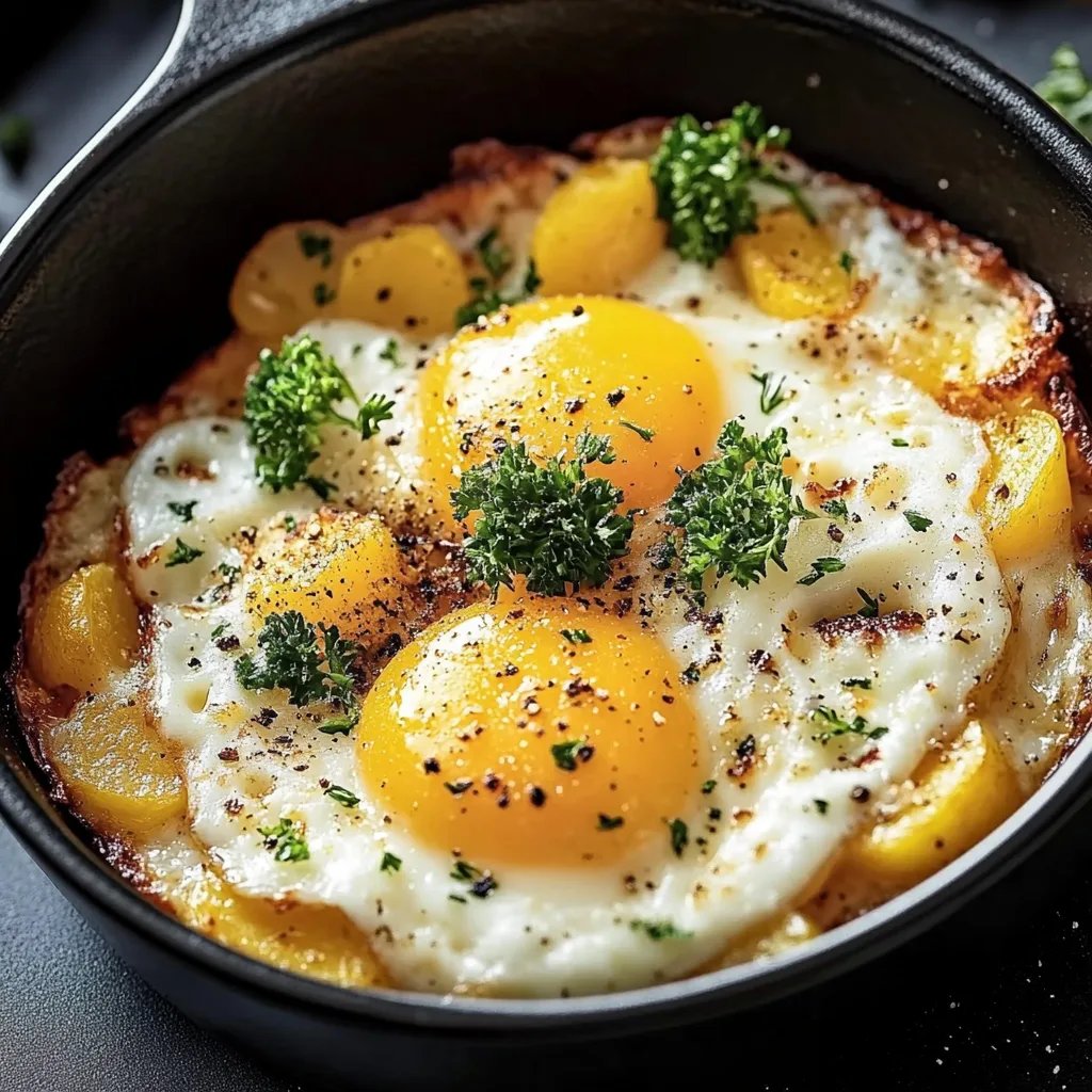 Wohlfühl-Auflauf mit Ei und Kartoffeln