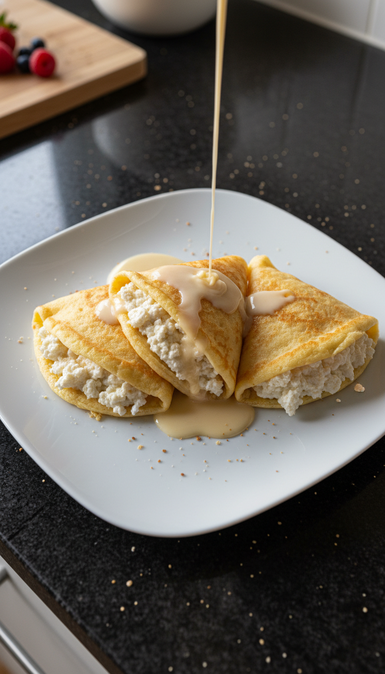Keto Crepes mit Ricotta