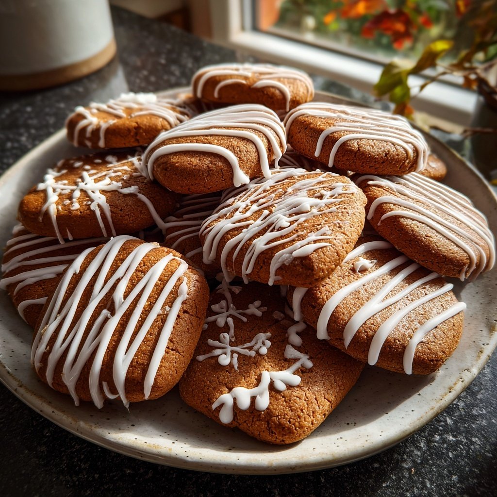 Lebkuchen Kekse mit Glasur Details