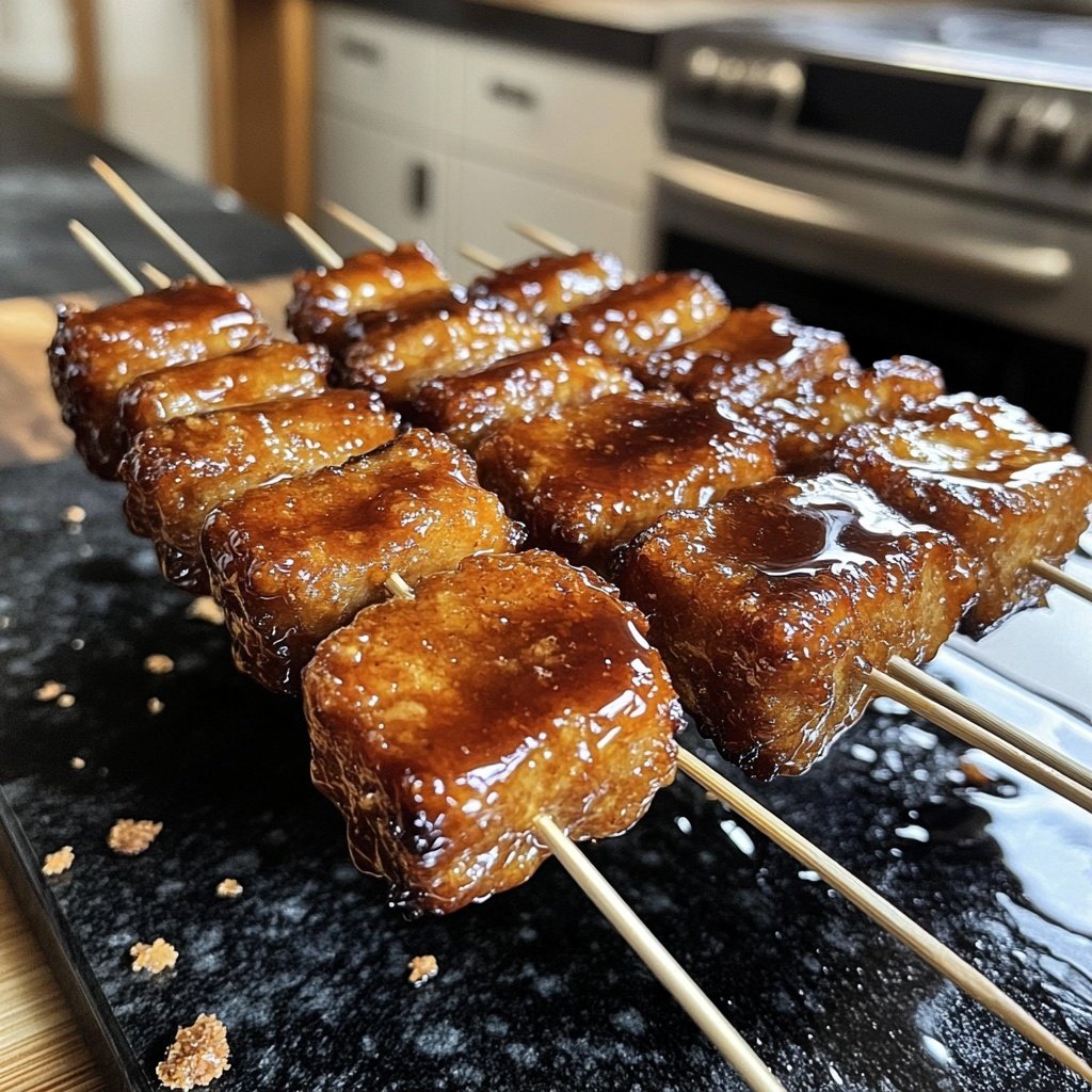 Rosenkohl-Spieße mit Ahornsirup
