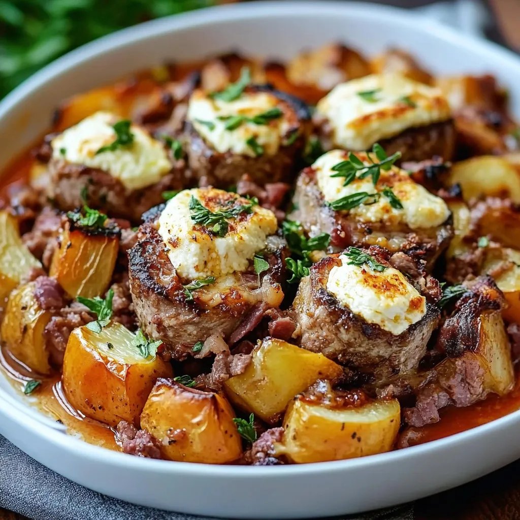 Süßkartoffel-Hackfleisch-Auflauf mit Feta