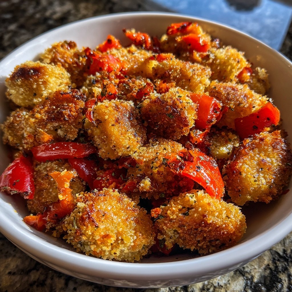 Knusprige Kichererbsen mit Paprika