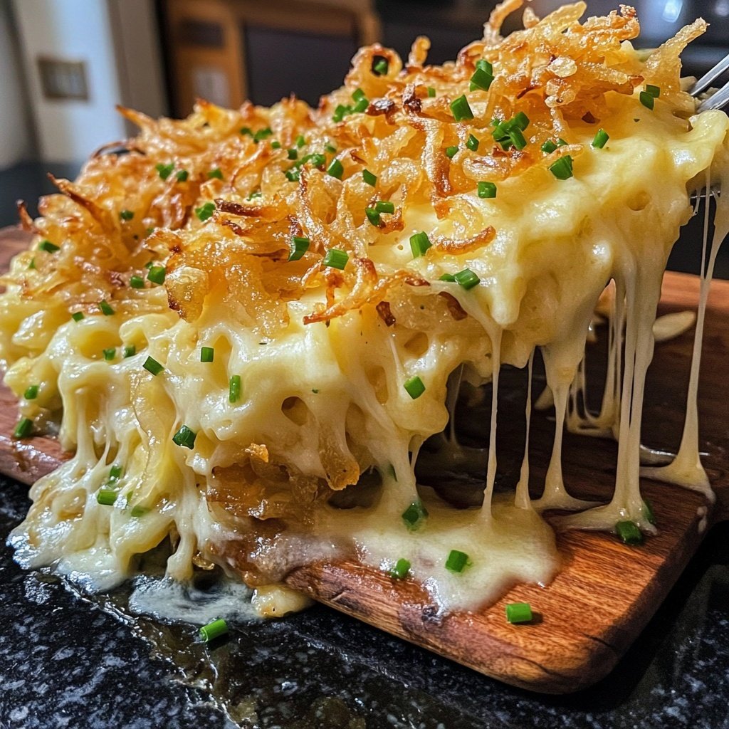 Alpen-Käsespätzle mit Knusprigen Röstzwiebeln
