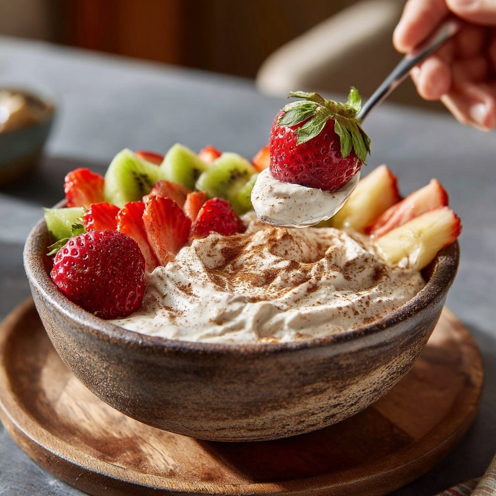 Zimt Joghurt Obst Dip