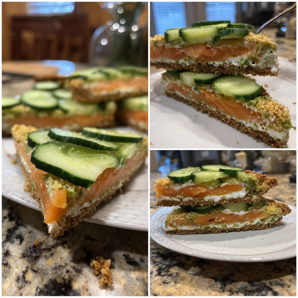 Schneller Tannenbaum-Snack aka Gurken-Lachs-Sandwiches