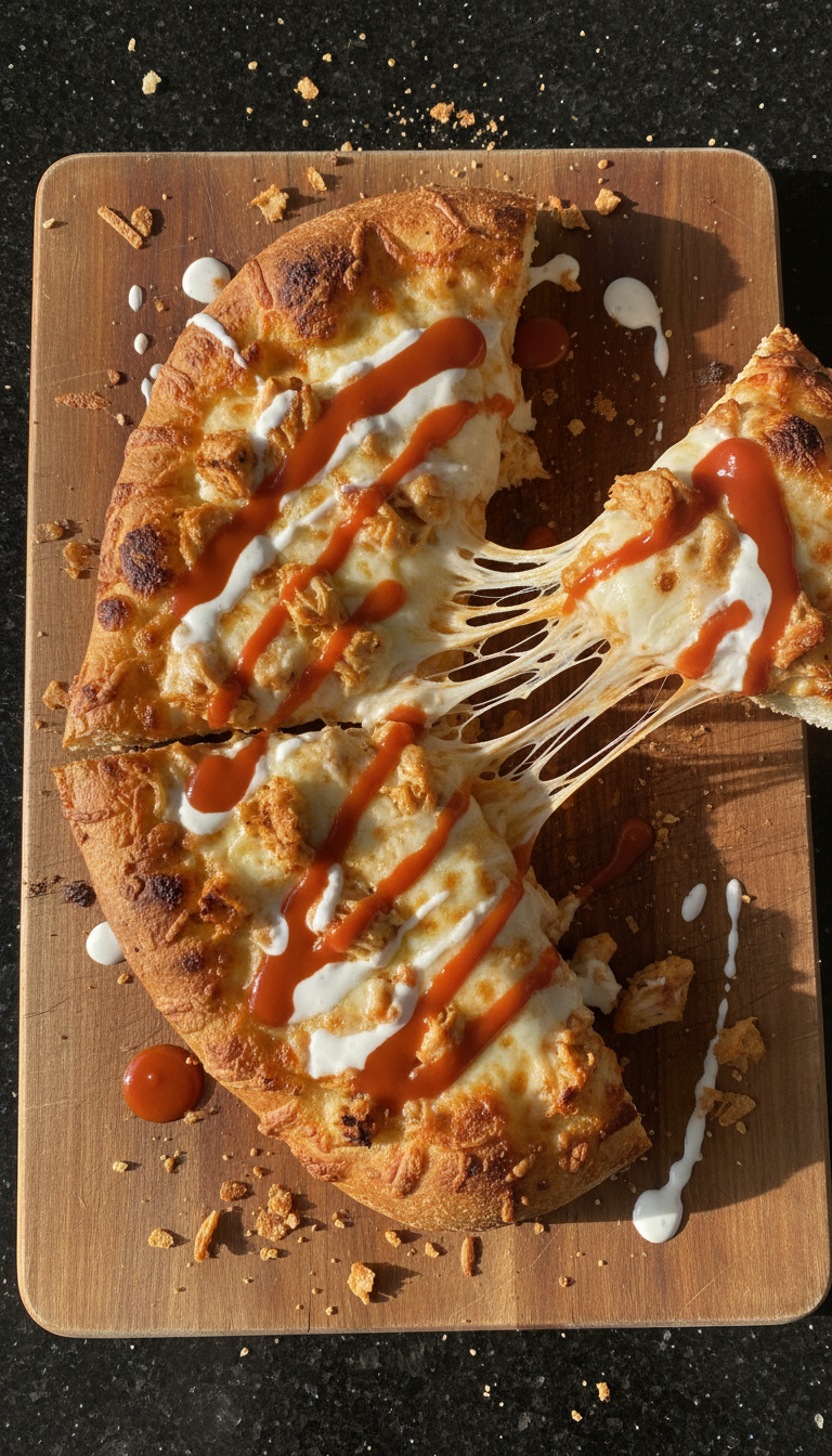 Buffalo Hähnchen Baguette Pizza​