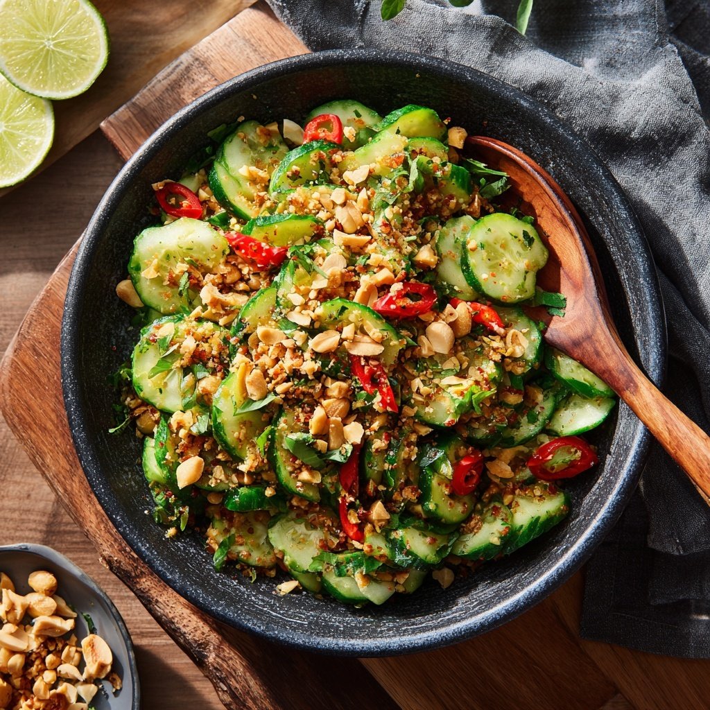 Thai Gurkensalat mit Erdnüssen