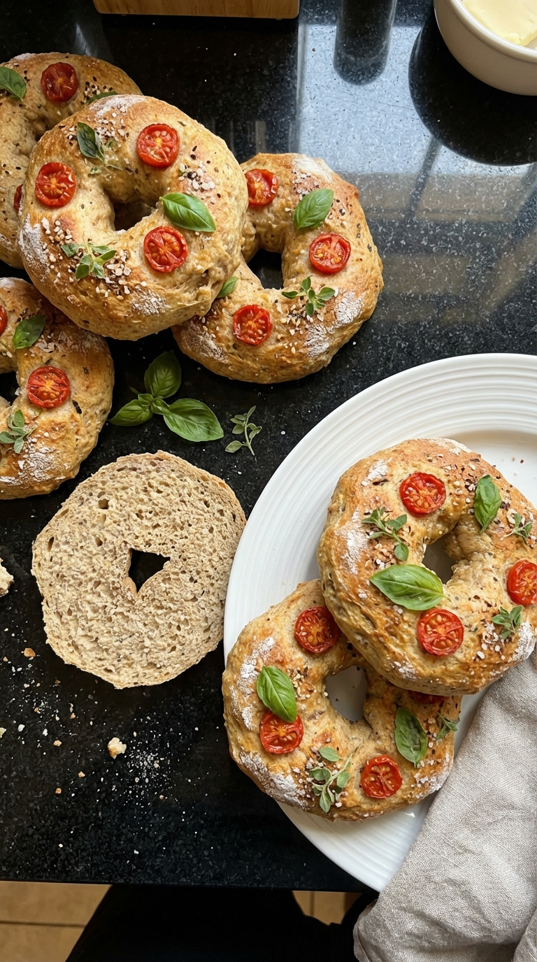 Tomaten Kräuter Protein Bagels​